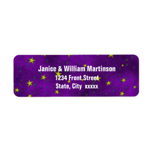 Gold Green Stars Violet BG
