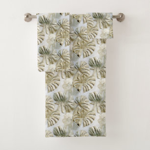 Gold Green Tropical Feuille Sage