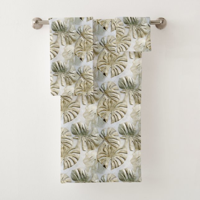 Gold Green Tropical Feuille Sage (En situation)