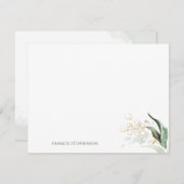 Gold Greenery Elegant Full Name or Couple's Names Card (Front/Back)