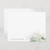 Gold Greenery Elegant Full Names or Couple's Names Card (Front/Back)