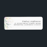 Gold Greenery Elegant Modern Label<br><div class="desc">Watercolor greenery and gold eucalyptus leaves return address labels</div>