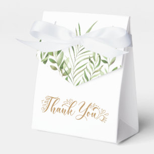 Gold Greenery Watercolor Eucalyptus Wedding Favor Box