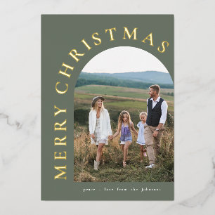 Gold Greeting Arch Foil Invitation