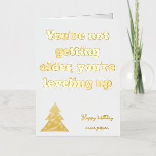 Gold Greeting Love Birthday Card Unique Gift idea