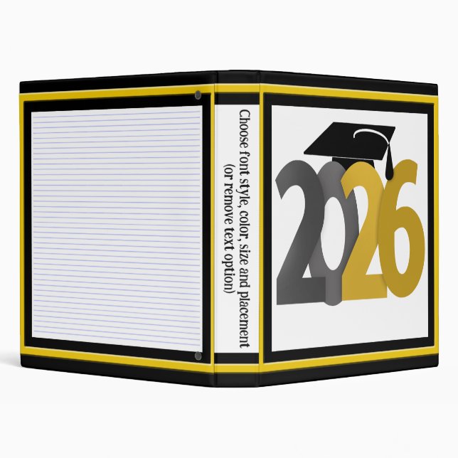 Gold Grey Class of 2026 Graduation Binder (Background)