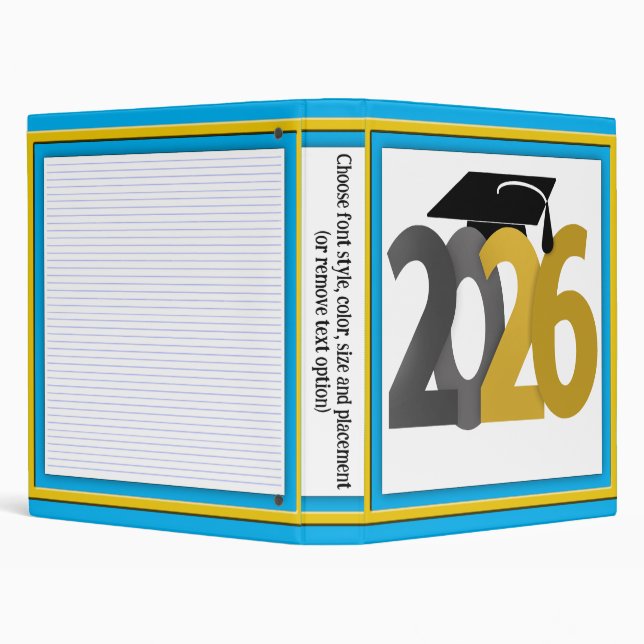 Gold Grey Class of 2026 Graduation Binder (Background)