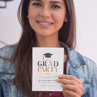 Gold Grey Grad Party Retro Typography On White