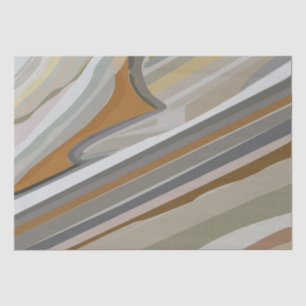 Gold Grey Marble Stone Stripes Tissue Paper