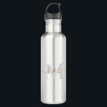 Gold & Grey Monogram Swash Script 710 Ml Water Bottle<br><div class="desc">Modern Gold and Grey Monogram Stainless Steel Water Bottle.  Combo font.  Swash.  Simple.</div>