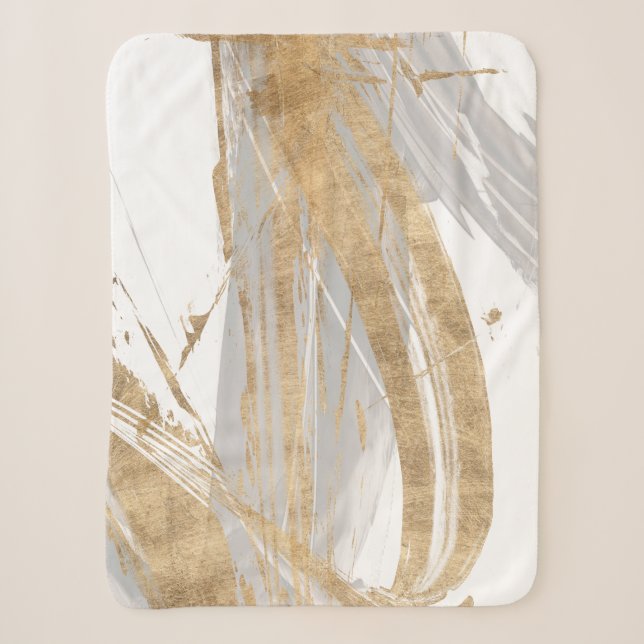 Gold & Grey Sherpa Blanket (Front)