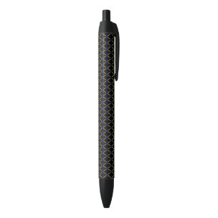 Gold grid pattern - Customize Background Colour Black Ink Pen