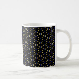 Gold grid pattern - Customize Background Colour Coffee Mug