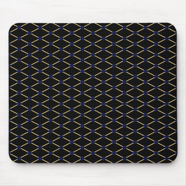 Gold grid pattern - Customize Background Colour Mouse Pad (Front)