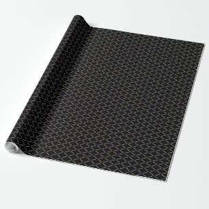 Gold grid pattern - Customize Background Colour Wrapping Paper