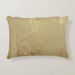 Gold grunge texture to create distressed effect accent pillow