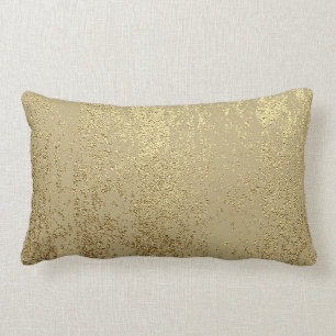Gold grunge texture to create distressed effect lumbar pillow