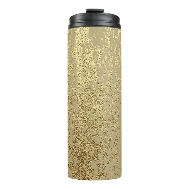 Gold grunge texture to create distressed effect thermal tumbler (Front)