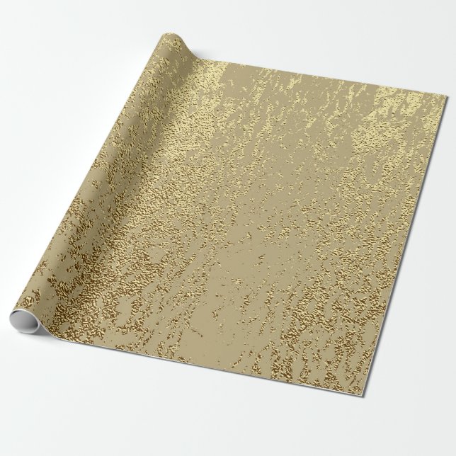 Gold grunge texture to create distressed effect wrapping paper (Unrolled)