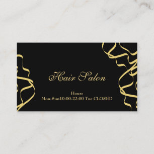 Gold Hair Salon Business Card
