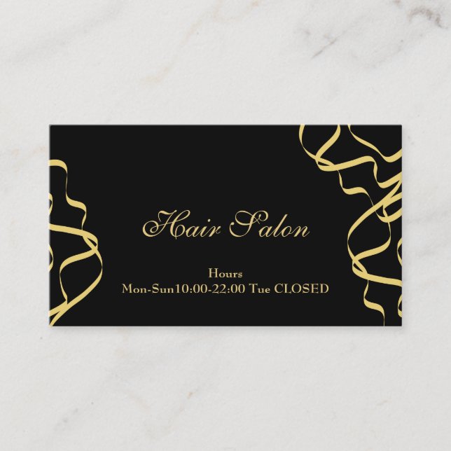 Gold Hair Salon Business Card (Front)