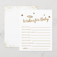 Gold Halo Heaven Sent Shower Wishes for Baby 