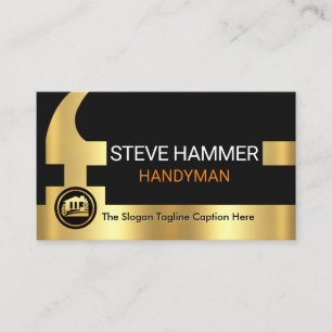 Gold Hammer Your Name Handle Business Card