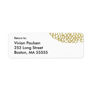 Gold Hand-drawn Petal Pattern Wedding