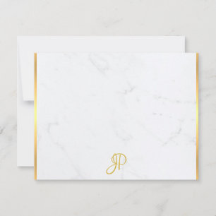 Gold Handwritten Monogram Marble Template Elegant