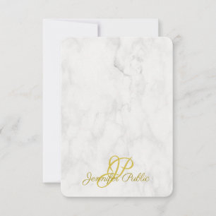 Gold Handwritten Script Name Marble Template
