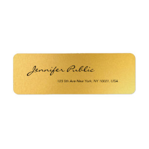 Gold Handwritten Script Simple Elegant Template