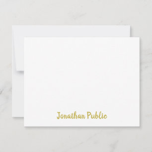 Gold Handwritten Script Text Personalized Template