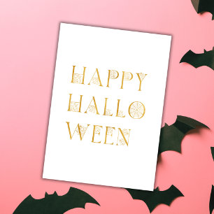 Gold Happy Halloween Card