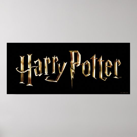 Gold Harry Potter Logo Poster Zazzle Ca