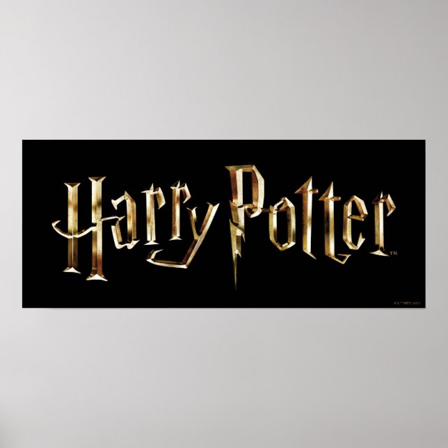 Gold Harry Potter Logo Poster (Front)