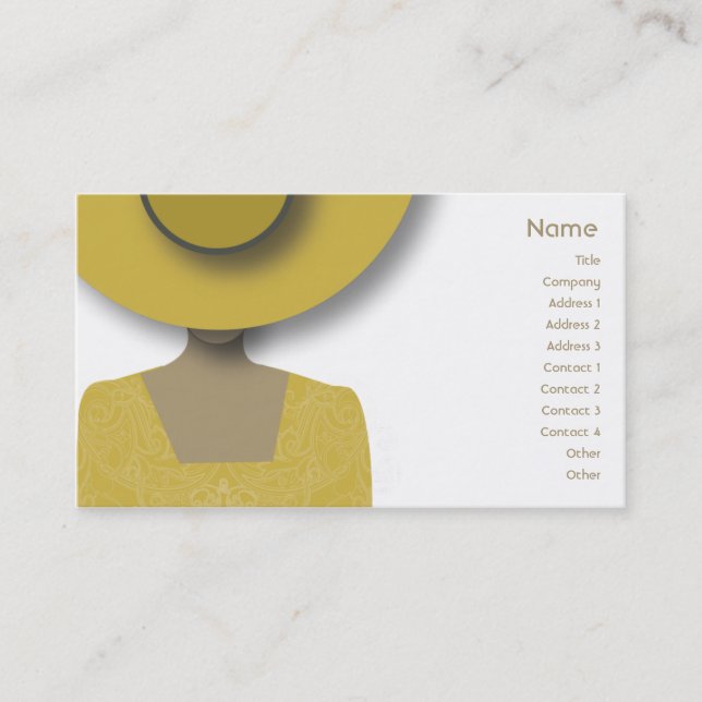 Gold Hat - Business Business Card (Front)