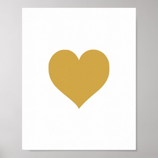 Gold Heart - Art Print - Decor (Front)
