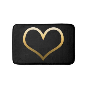 Gold Heart Bath Mat