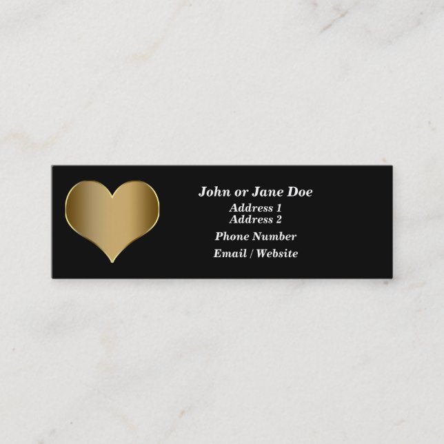 Gold Heart Business Card (Front)