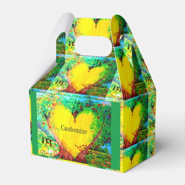 gold heart candy tin favor box (Front Side)