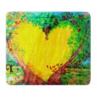 gold heart cutting board
