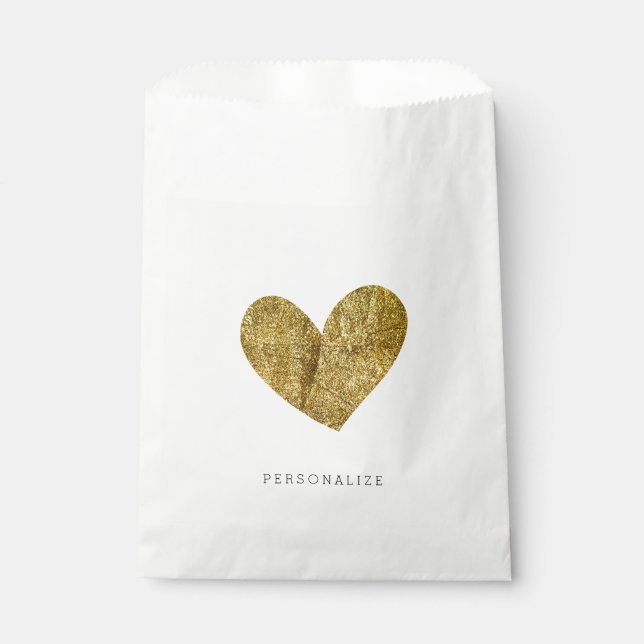 Gold Heart Favour Bag (Front)