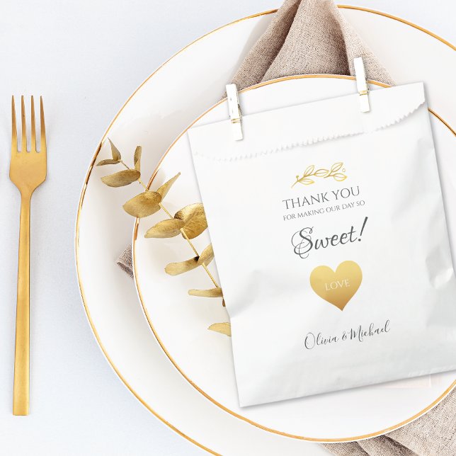 Gold Heart Make Day Sweet Wedding Favour Bag (Creator Uploaded)