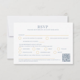Gold heart monogram grey meal option wedding event RSVP card