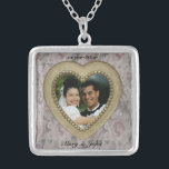 Gold Heart Photo Frame Necklace<br><div class="desc">Romantic  heart photo frame necklace to personalize adding your own photo and changing text, font, size and colour as well you prefer. Very pretty as wedding favour for your guests!</div>