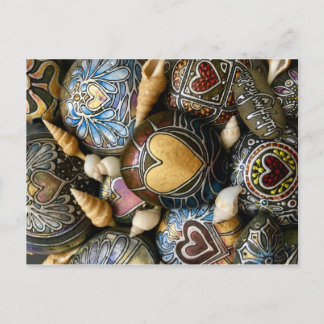 Gold Heart Rocks! By Julie Ann Stricklin Invitation Postcard