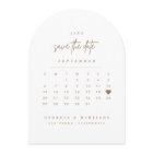 Gold Heart Save The Date Calendar Arch Photo Card