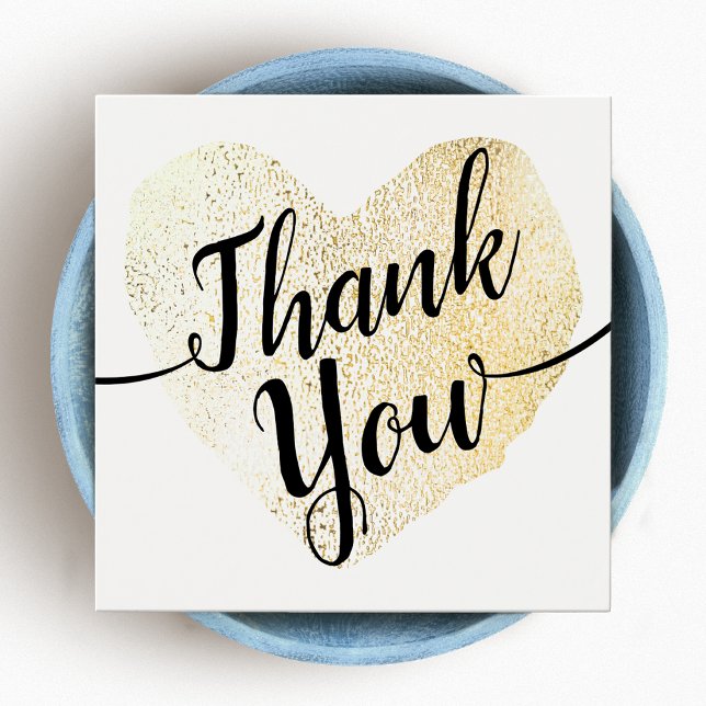 Gold Heart Script Calligraphy Thank You (Creator Uploaded)