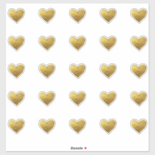Gold heart Sticker
