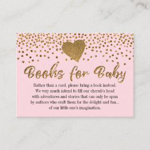 Gold Heart sur Pink Book Demande Insérer Cartes